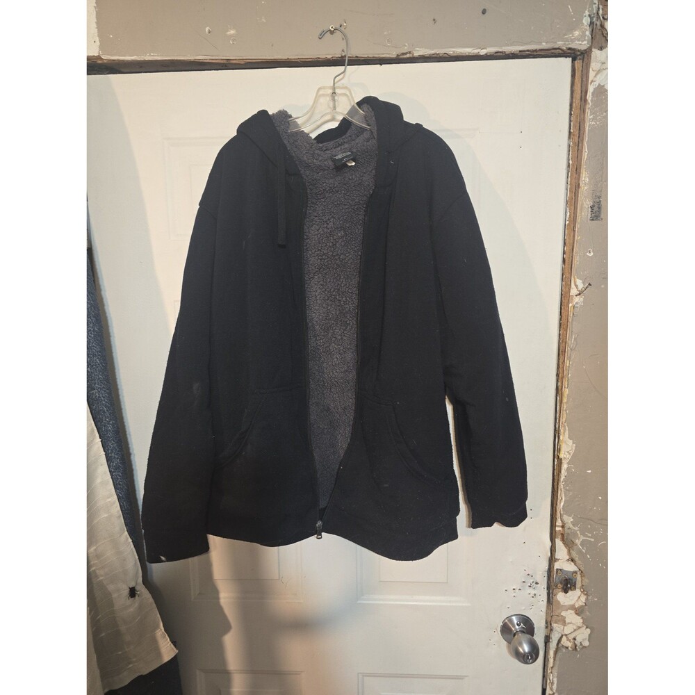 Original Deluxe Black Insulated Hoodie Jacket 2XL.         X72